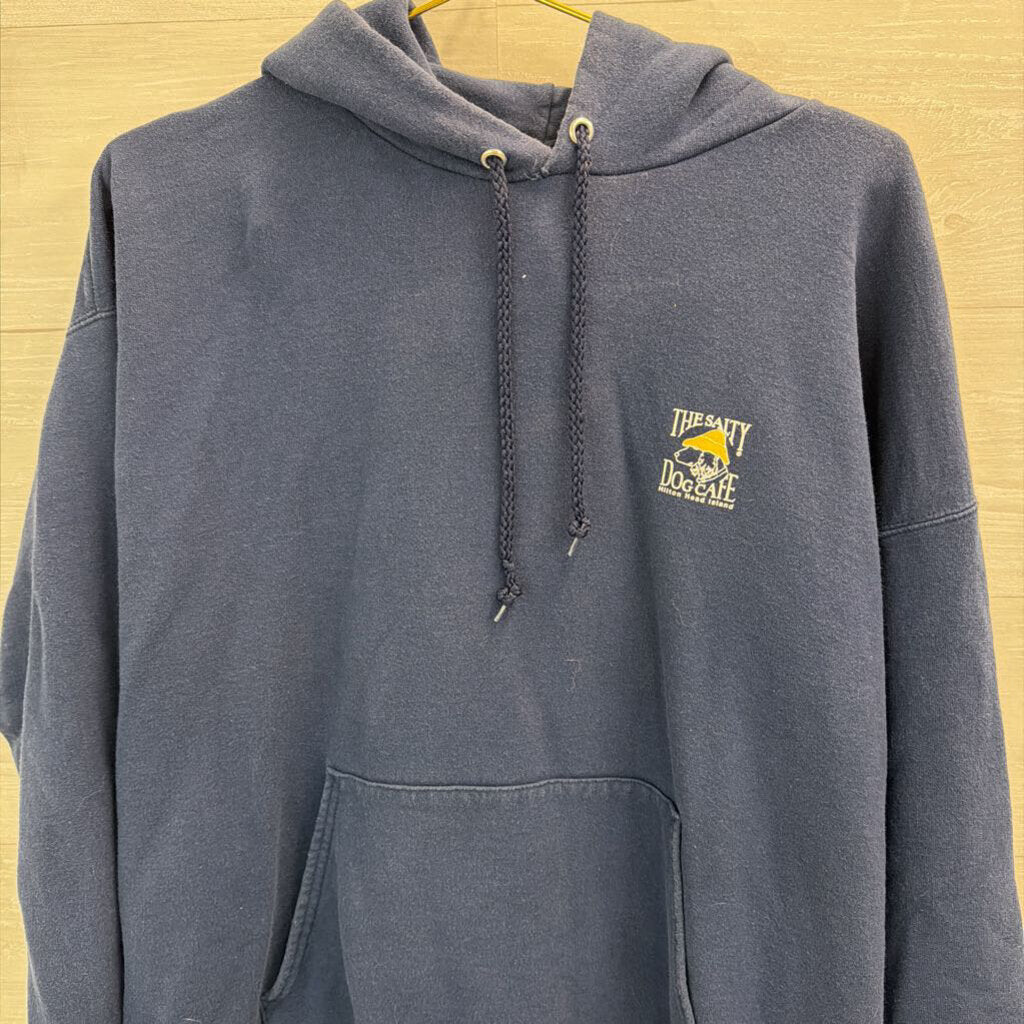 The Salty Dog Cafe Navy Graphic Hoodie Large