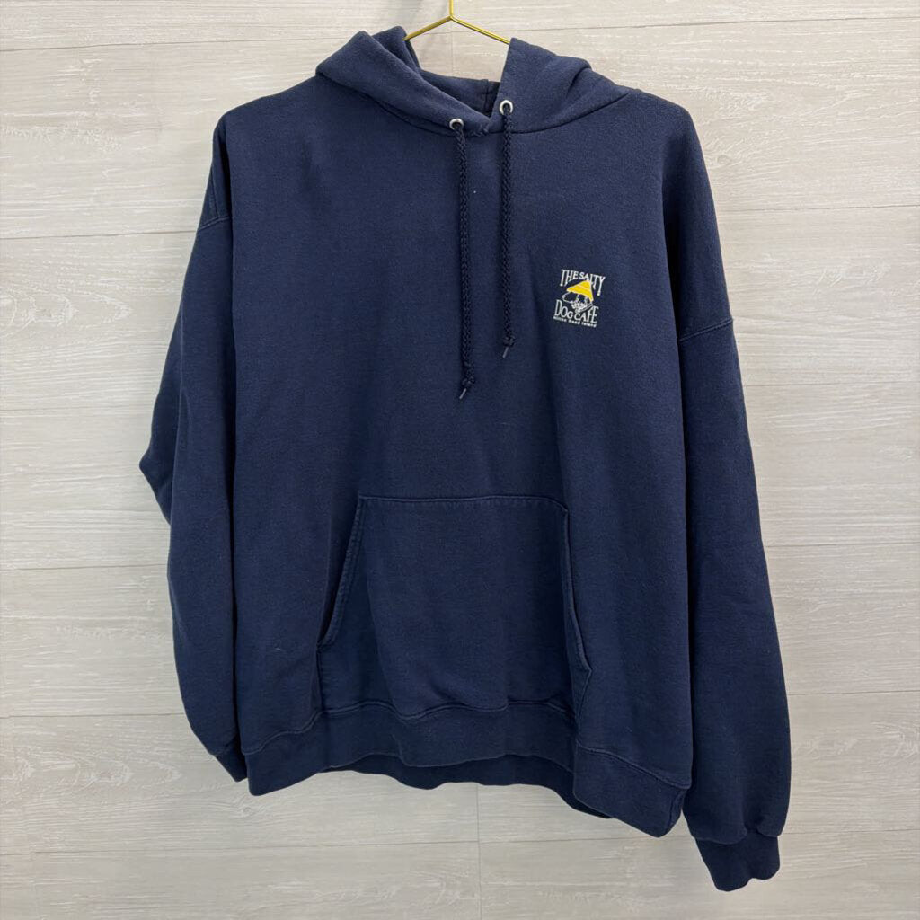 The Salty Dog Cafe Navy Graphic Hoodie Large