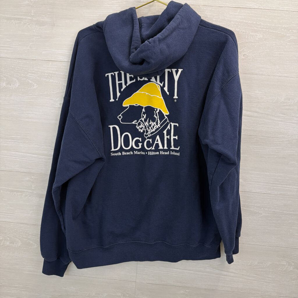 The Salty Dog Cafe Navy Graphic Hoodie Large