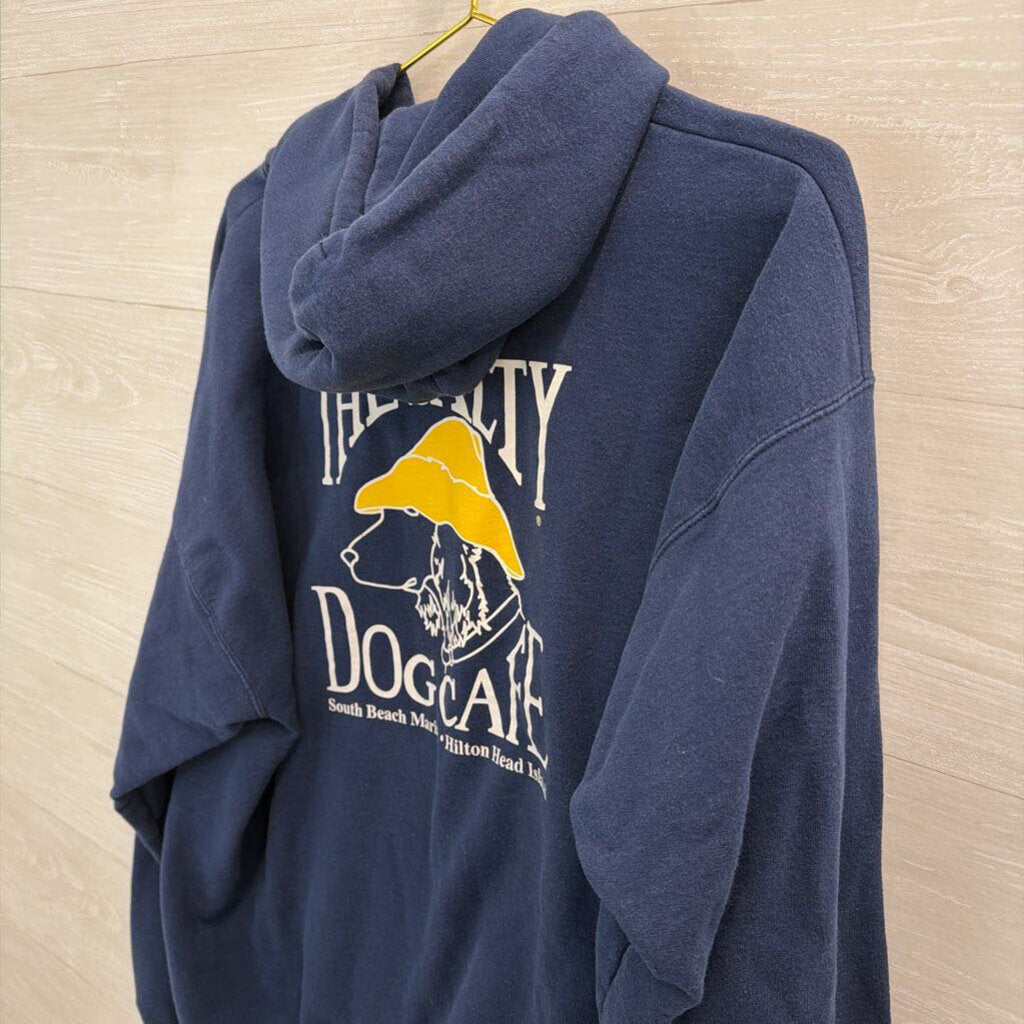 The Salty Dog Cafe Navy Graphic Hoodie Large