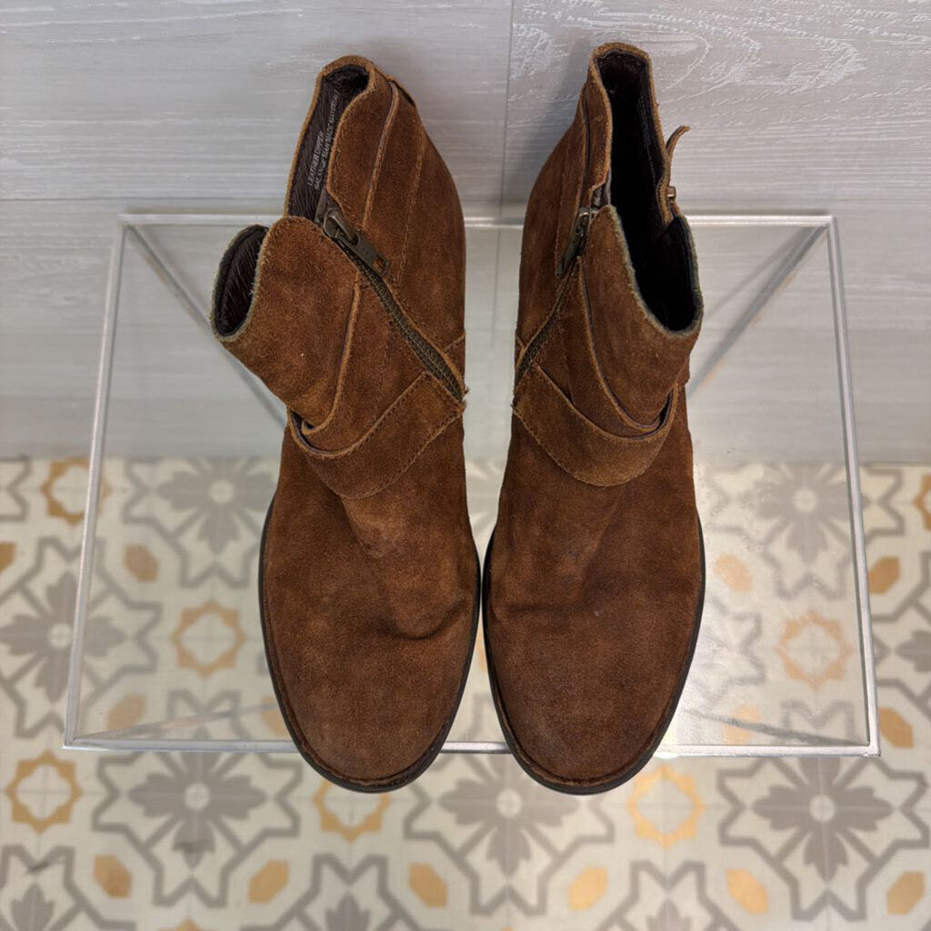 Born Brown Suede Trinculo Ankle Boots 7.5