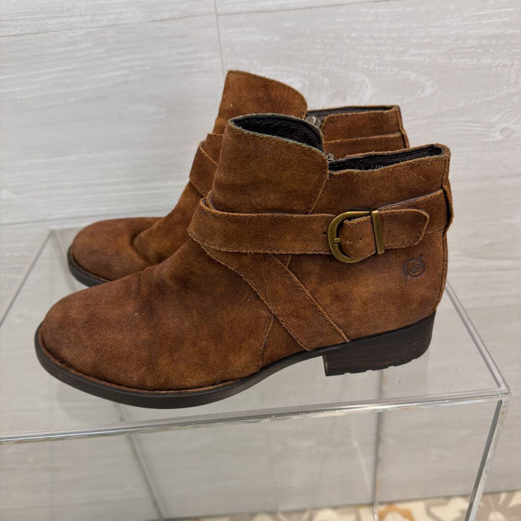 Born Brown Suede Trinculo Ankle Boots 7.5