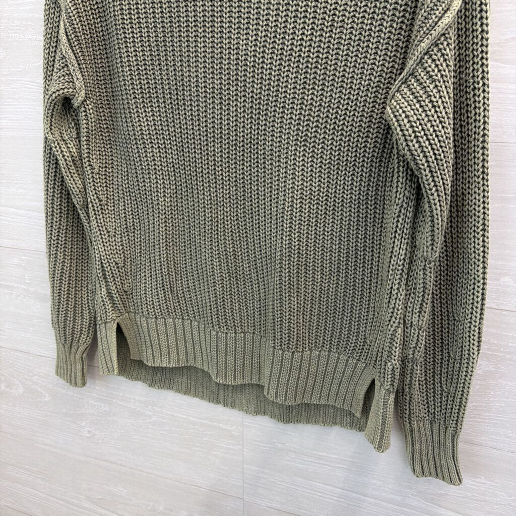American Eagle Green Knit Cropped Sweater XXS