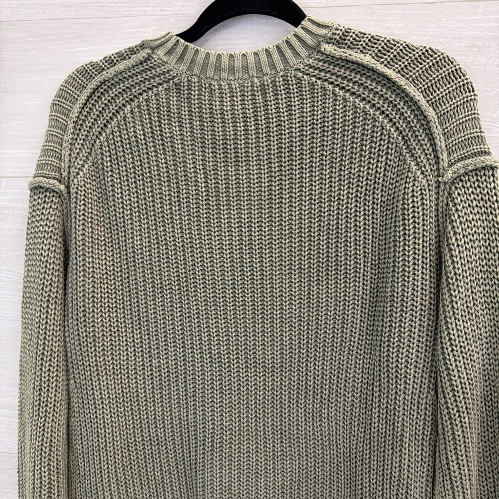 American Eagle Green Knit Cropped Sweater XXS