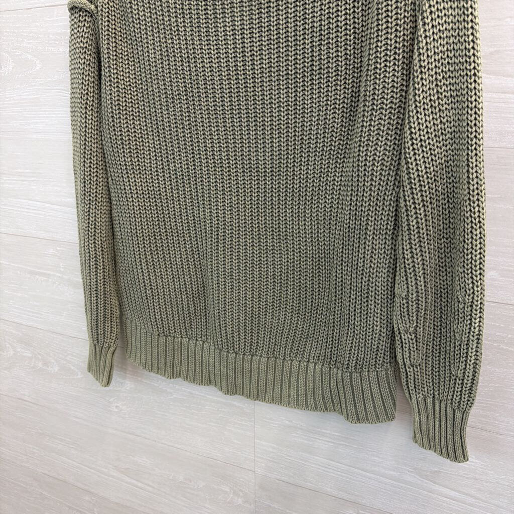 American Eagle Green Knit Cropped Sweater XXS