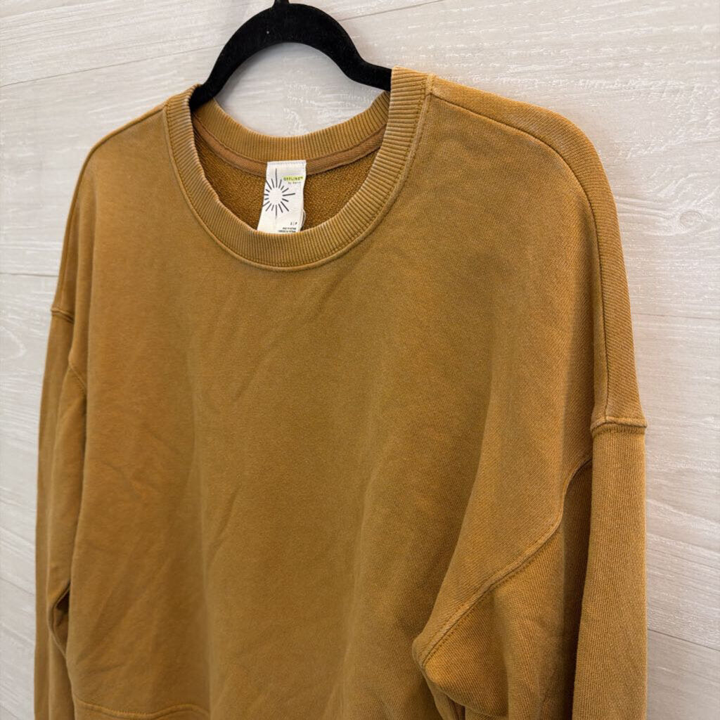 Offline by Aerie Brown Cropped Long Sleeve Top Small