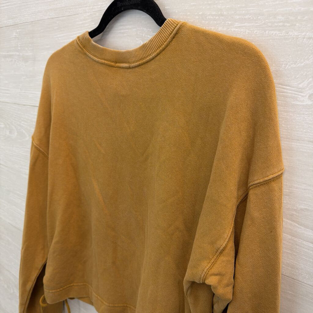 Offline by Aerie Brown Cropped Long Sleeve Top Small
