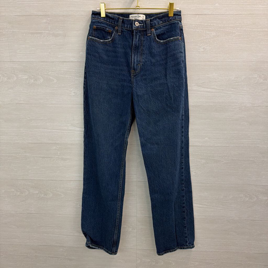 Abercrombie and Fitch Dark Wash The Vintage Straight High Rise Jeans 25L