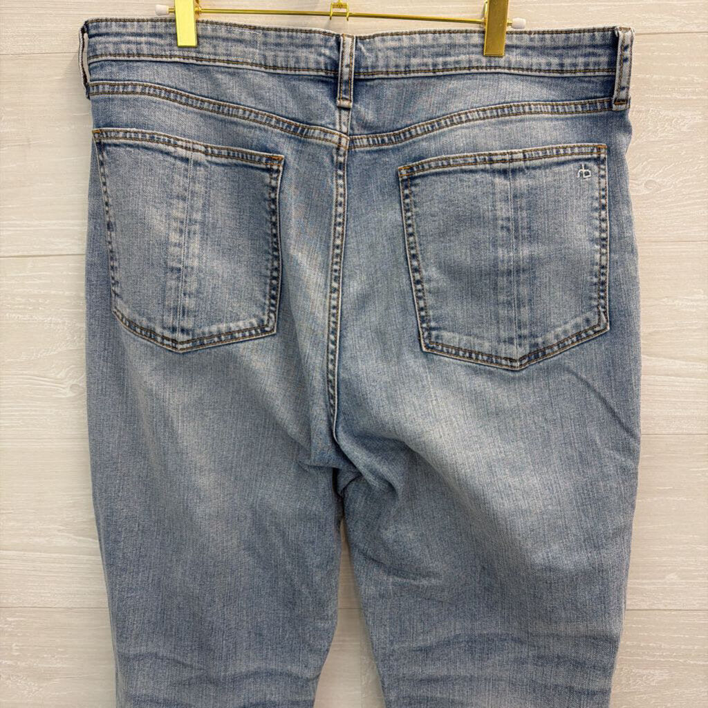 Rag and Bone Light Wash Nina High Rise Ankle Cigarette Jeans 34