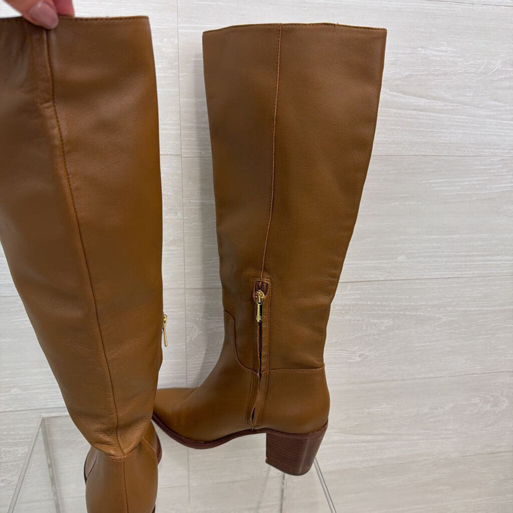 Sam Edelman Brown Leather Lindsey Pointed Toe Knee High Boots 9.5