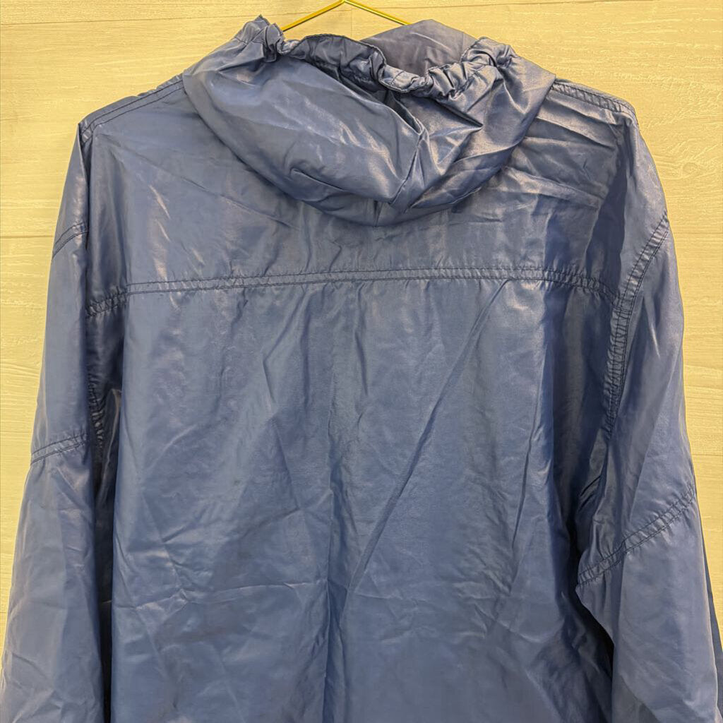 Izod Lacoste Blue Pullover Windbreaker Jacket Large