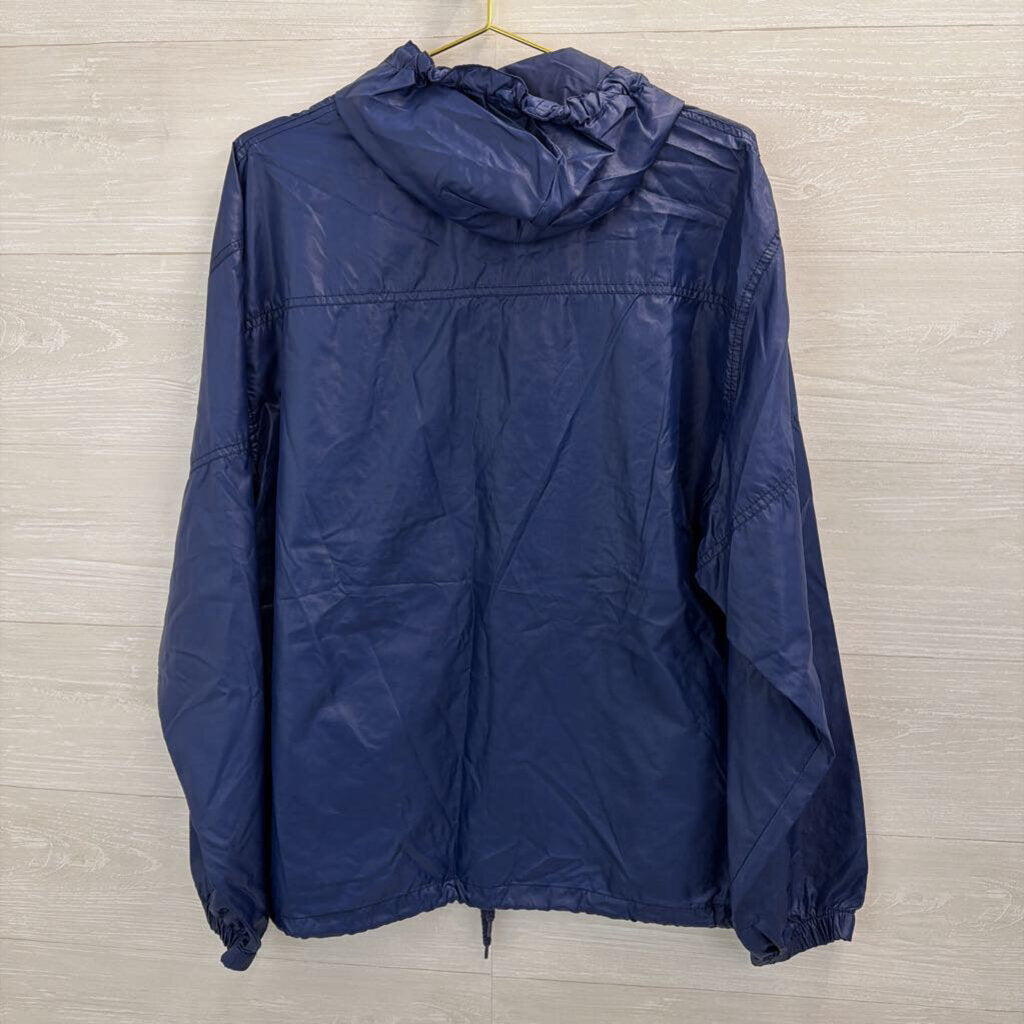 Izod Lacoste Blue Pullover Windbreaker Jacket Large