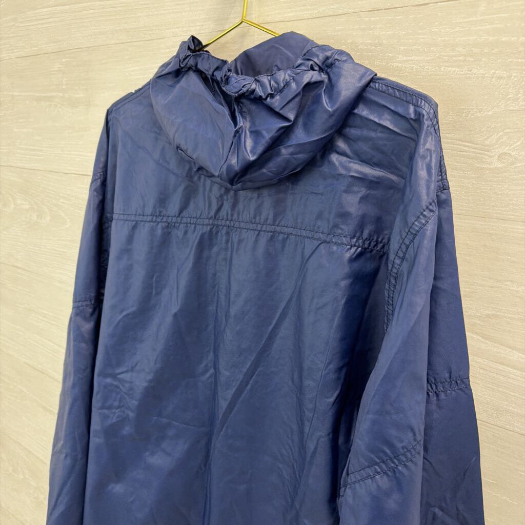 Izod Lacoste Blue Pullover Windbreaker Jacket Large