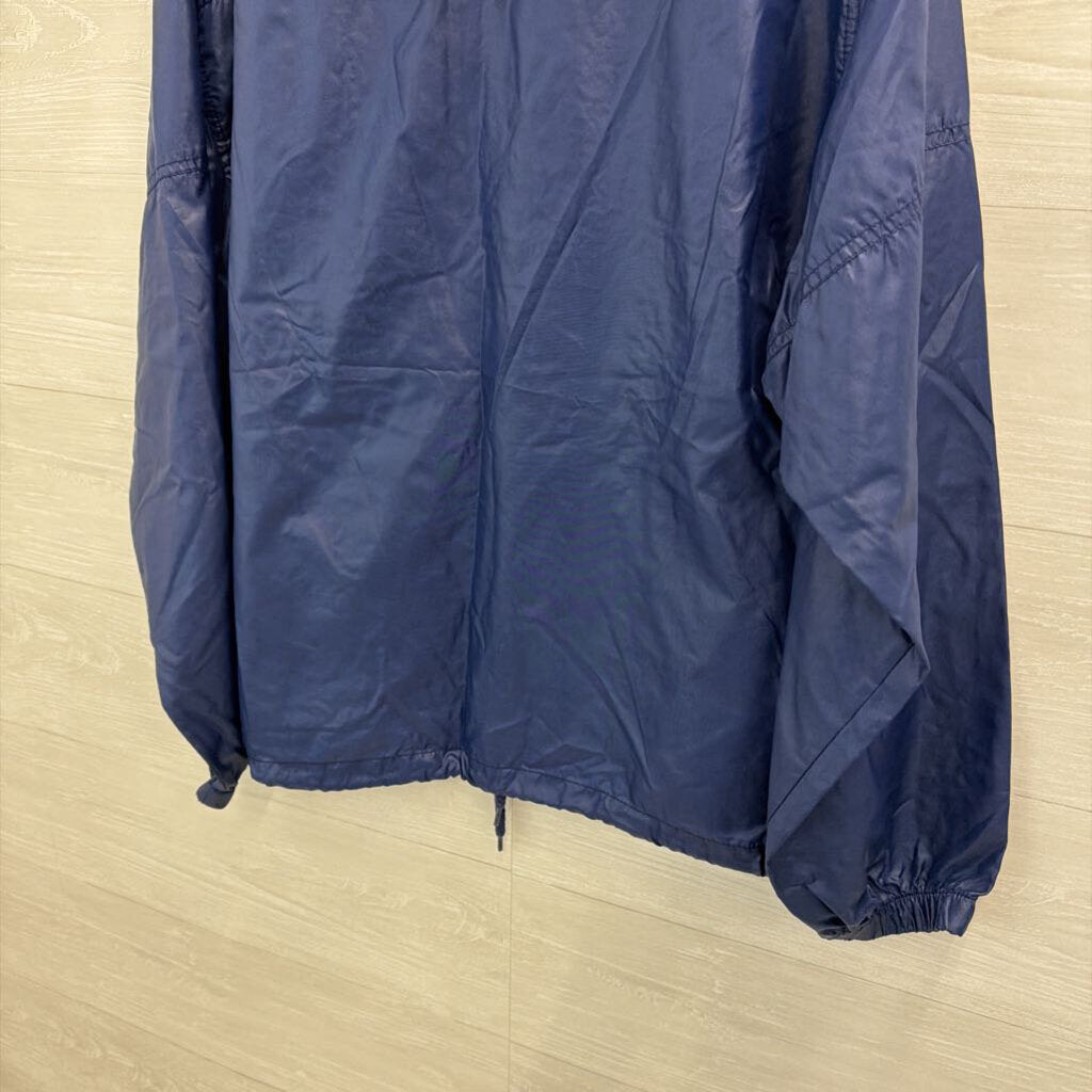 Izod Lacoste Blue Pullover Windbreaker Jacket Large