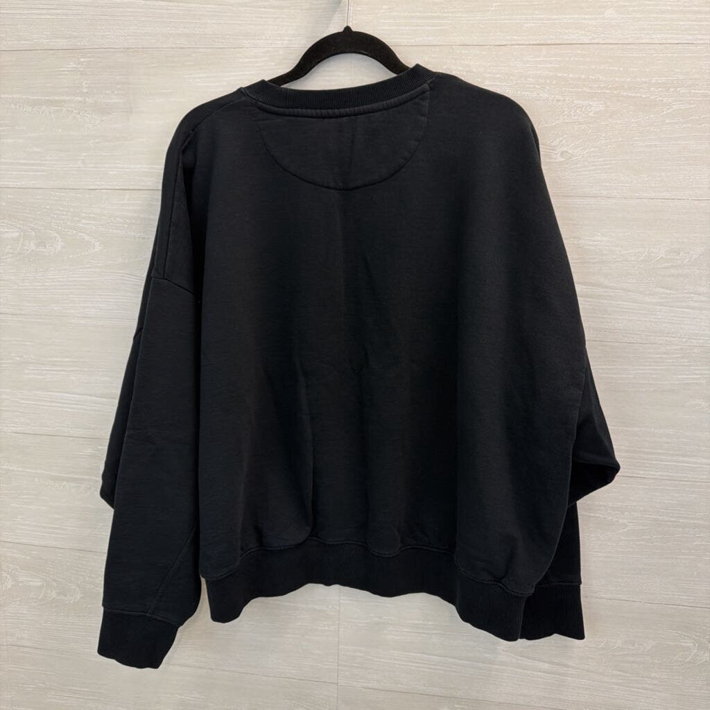 Wrangler Black Long Sleeve Graphic Pullover Extra Large
