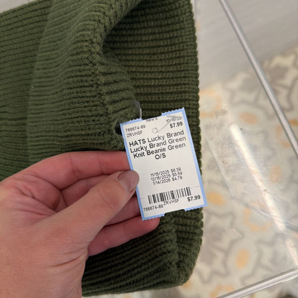 Lucky Brand Green Knit Beanie