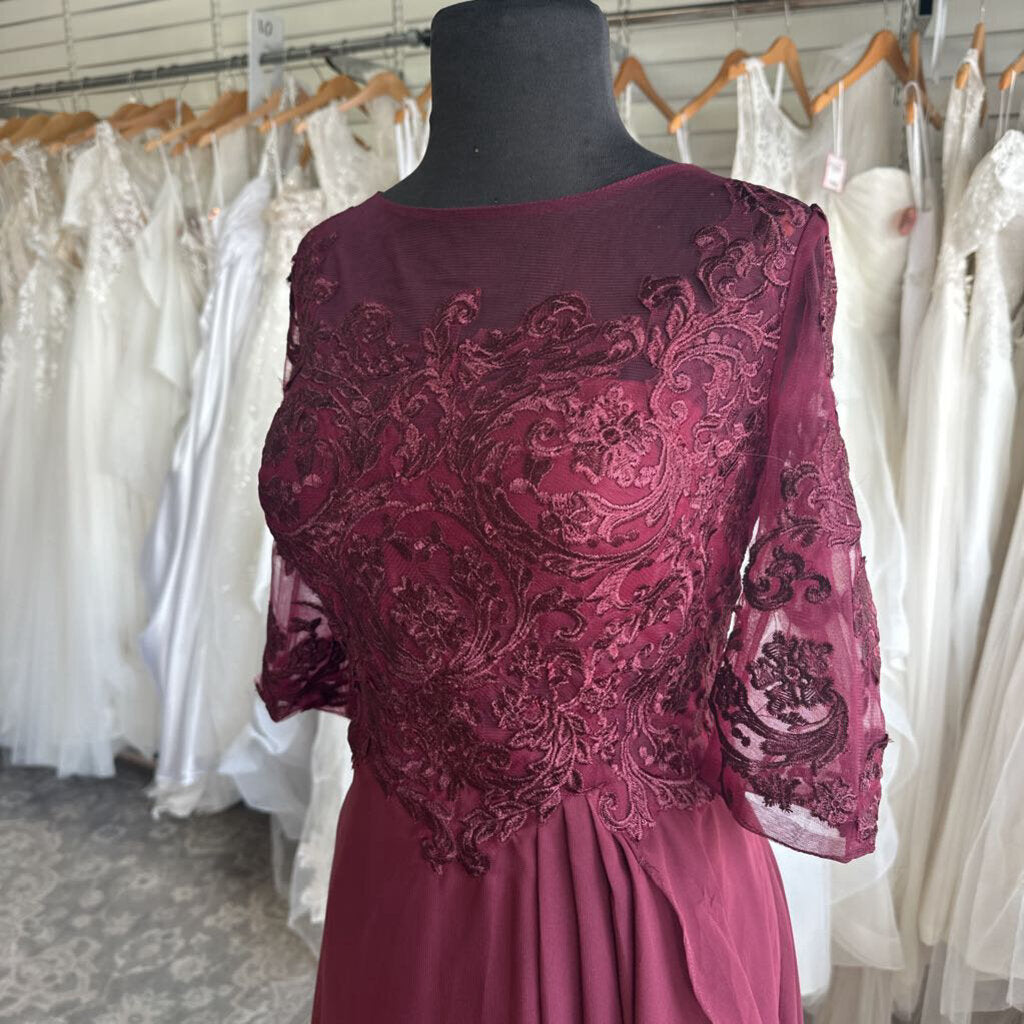 Lace Top Corset Back Long Dress 16