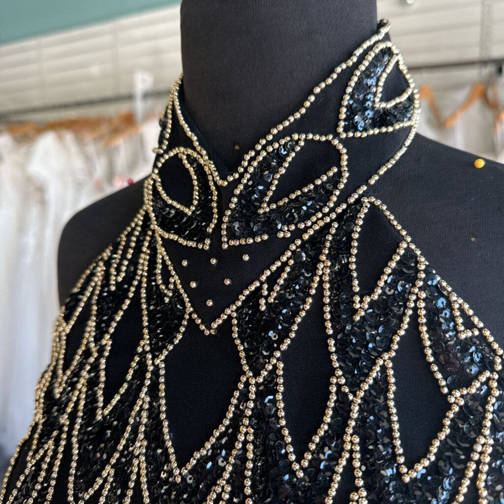 Vintage Oscar Collection Beaded Halter Neck Formal Dress 8