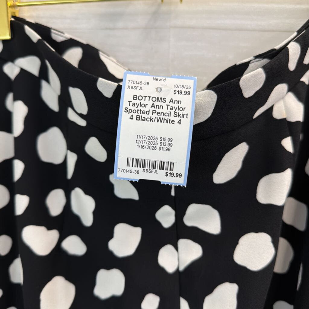 Ann Taylor Spotted Pencil Skirt 4