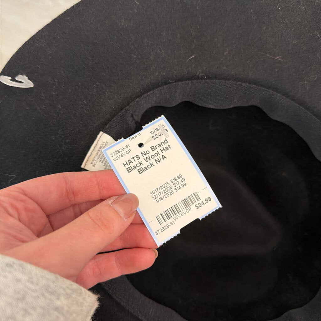 Black Wool Hat