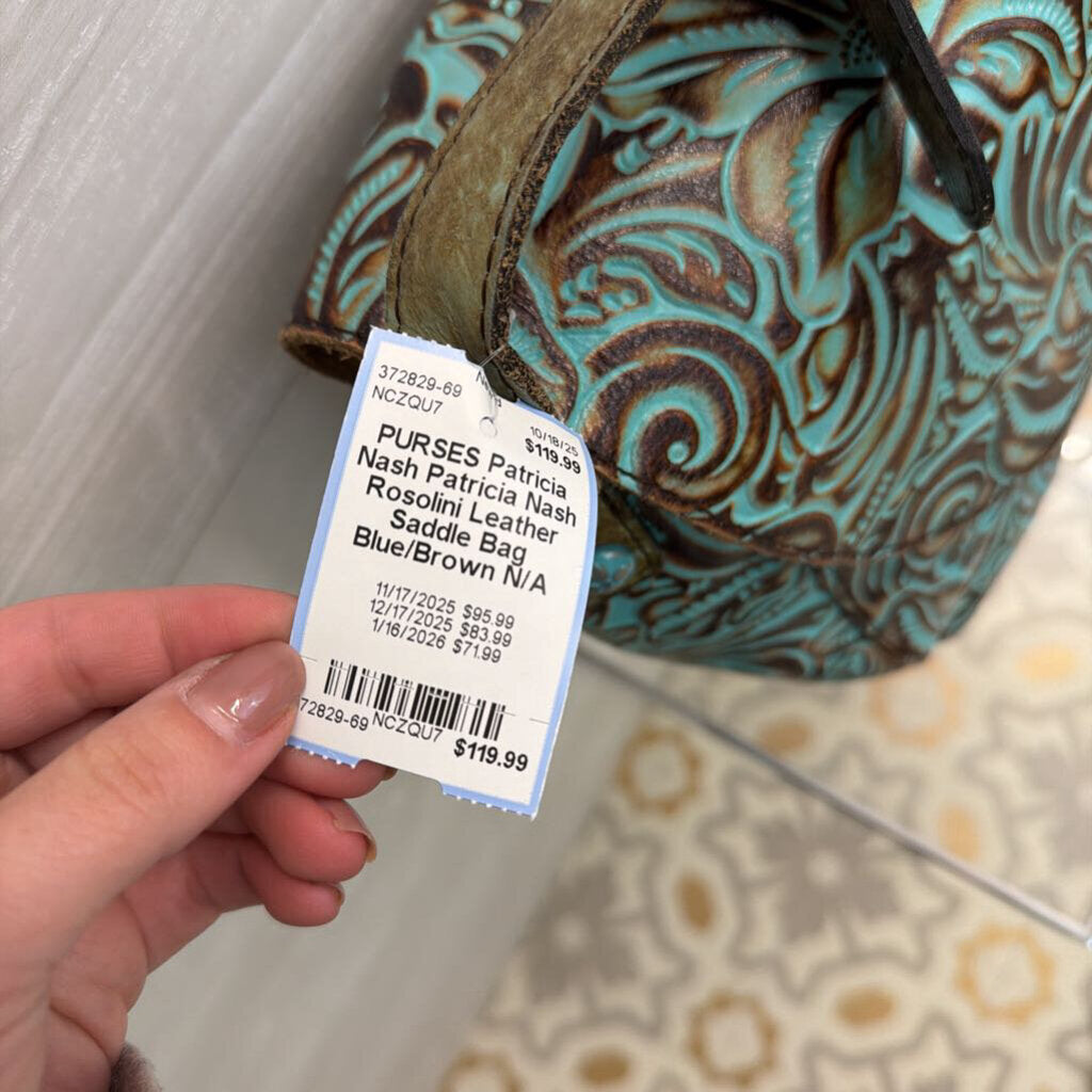 Patricia Nash Rosolini Leather Saddle Bag