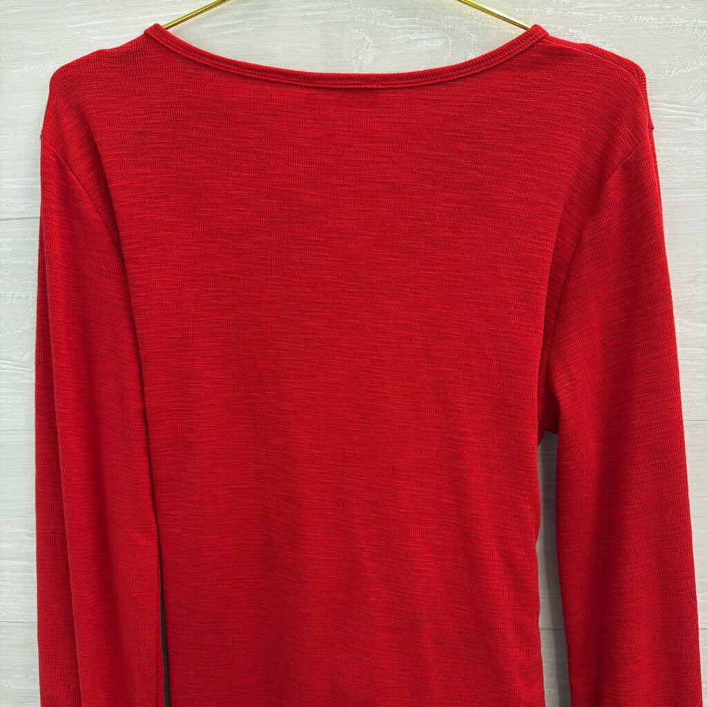 PrettyGarden Tie Front Long Sleeve Dress Large