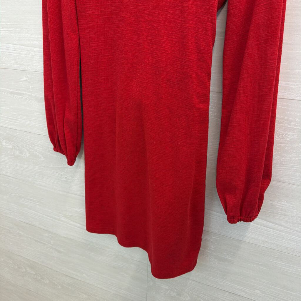 PrettyGarden Tie Front Long Sleeve Dress Large