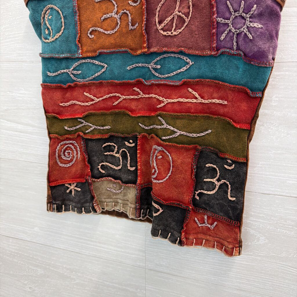 Orange/Multi Symbols Tank Top Small