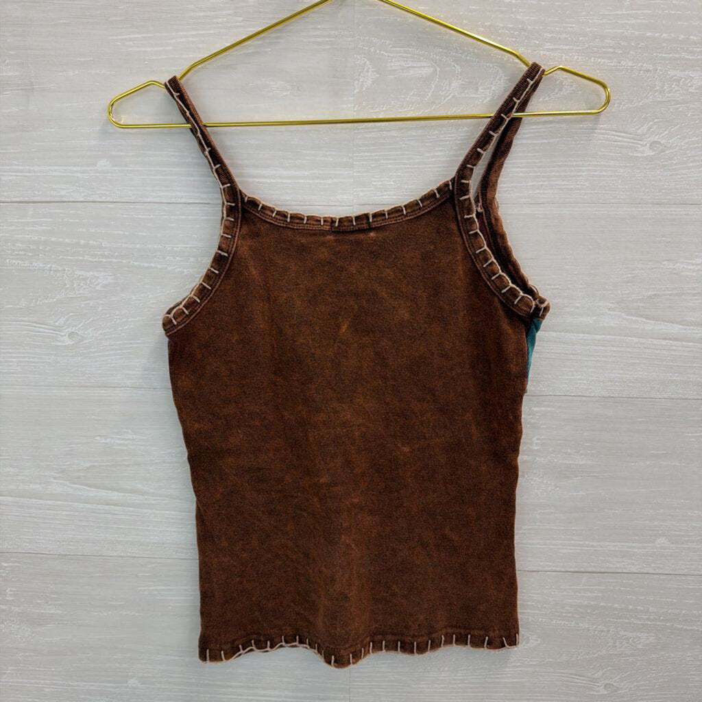 Orange/Multi Symbols Tank Top Small