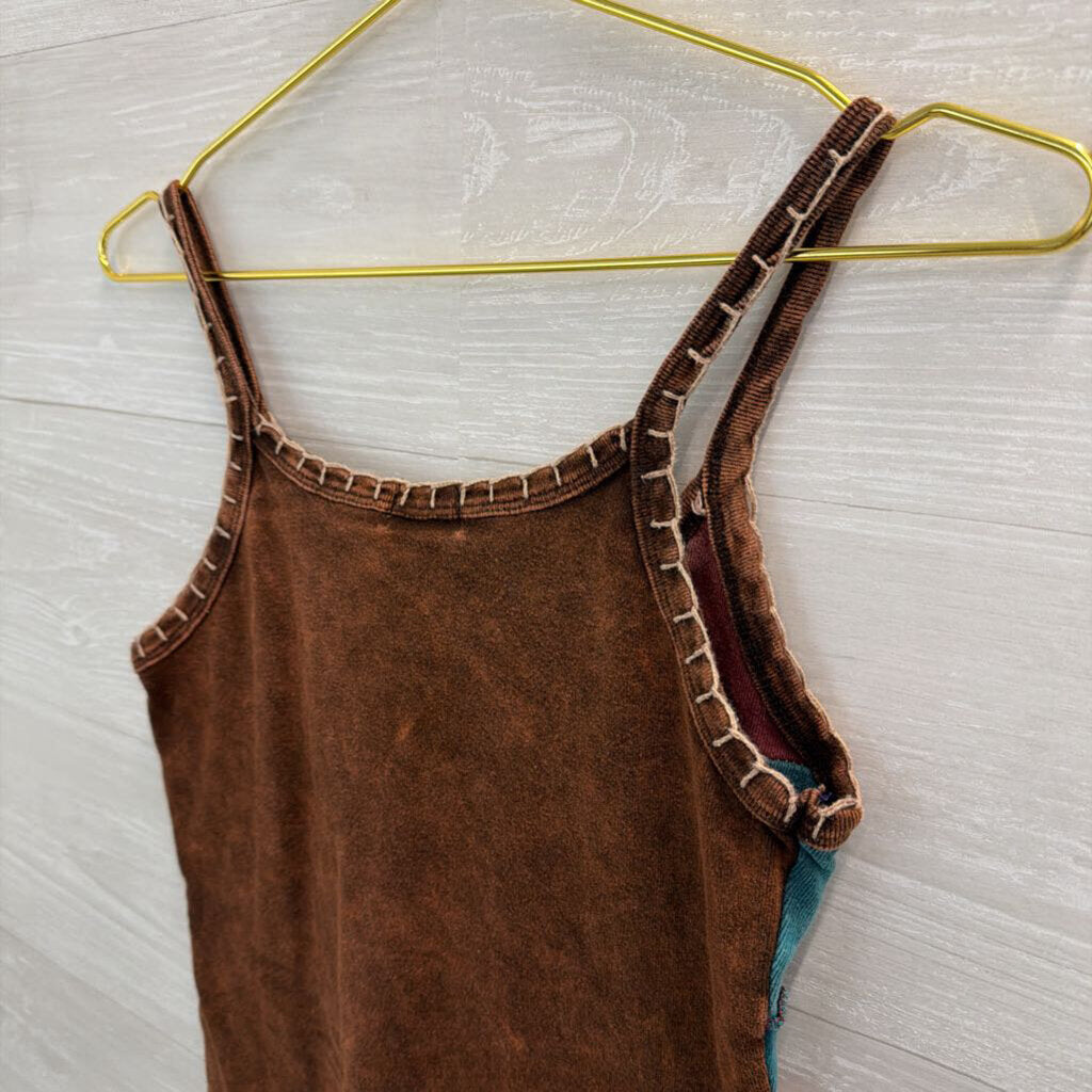 Orange/Multi Symbols Tank Top Small