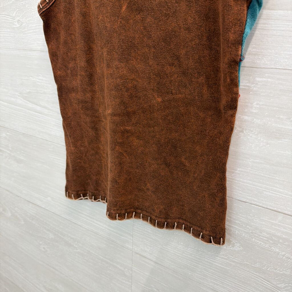 Orange/Multi Symbols Tank Top Small