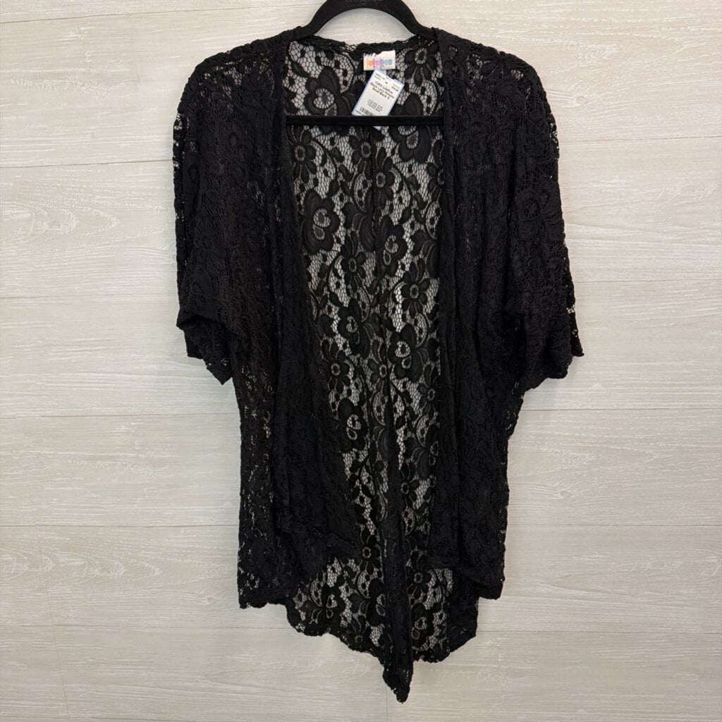 Black Lace Kimono Small