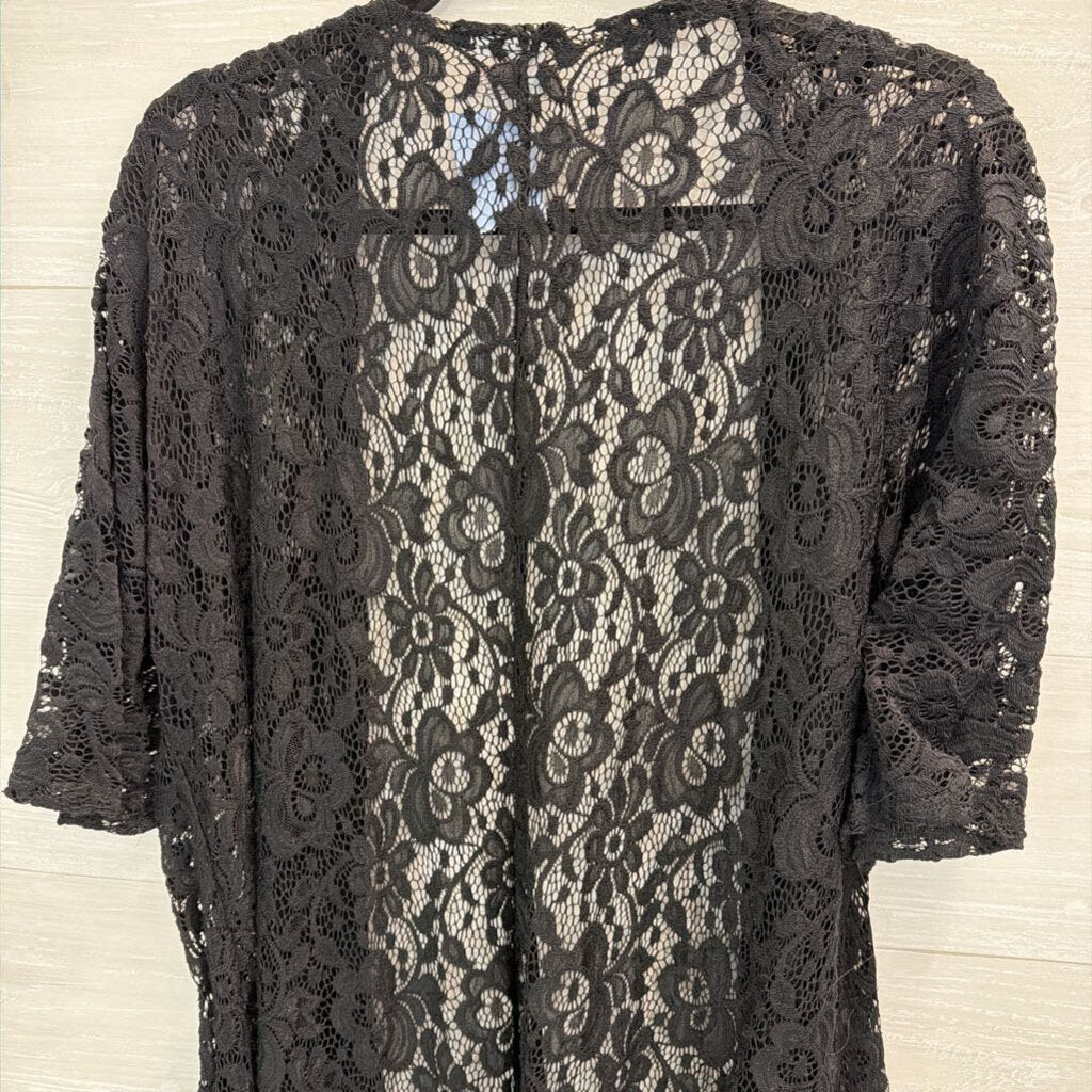 Black Lace Kimono Small