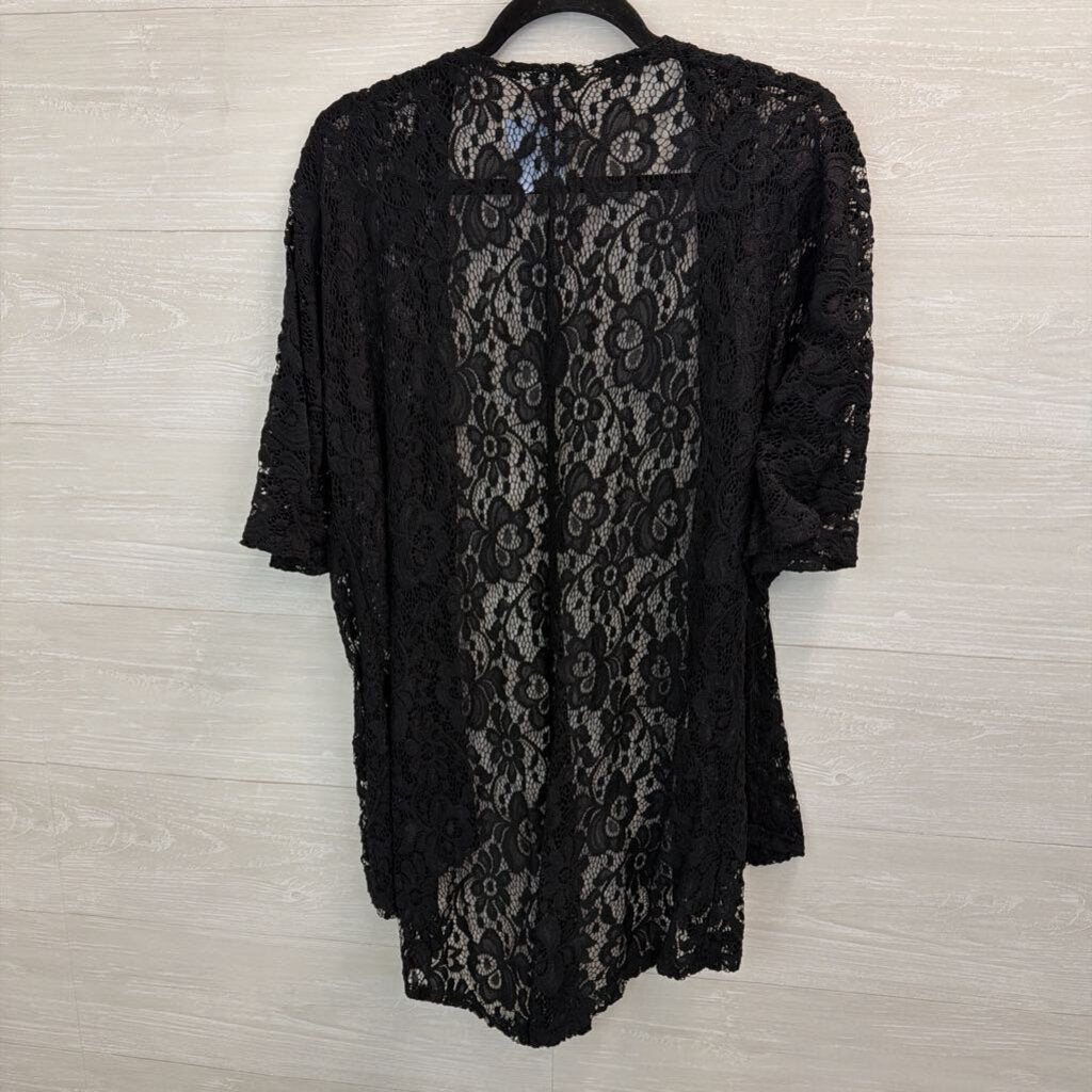 Black Lace Kimono Small