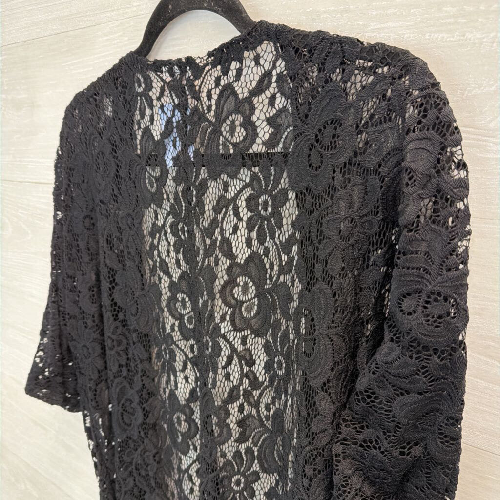 Black Lace Kimono Small