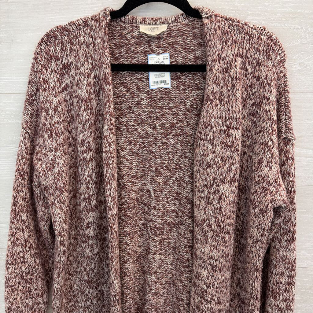 Brown/Mauve Cardigan Sweater Large