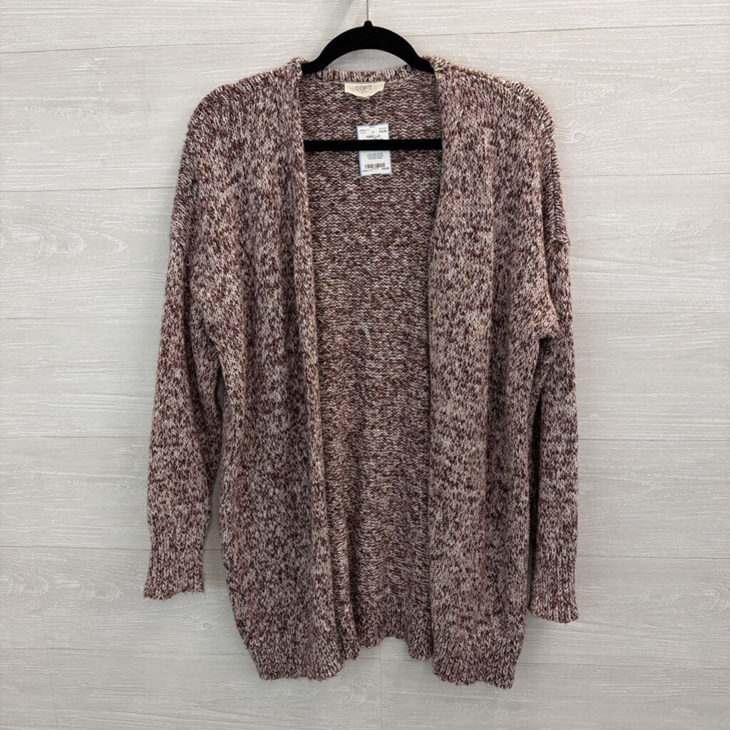 Brown/Mauve Cardigan Sweater Large