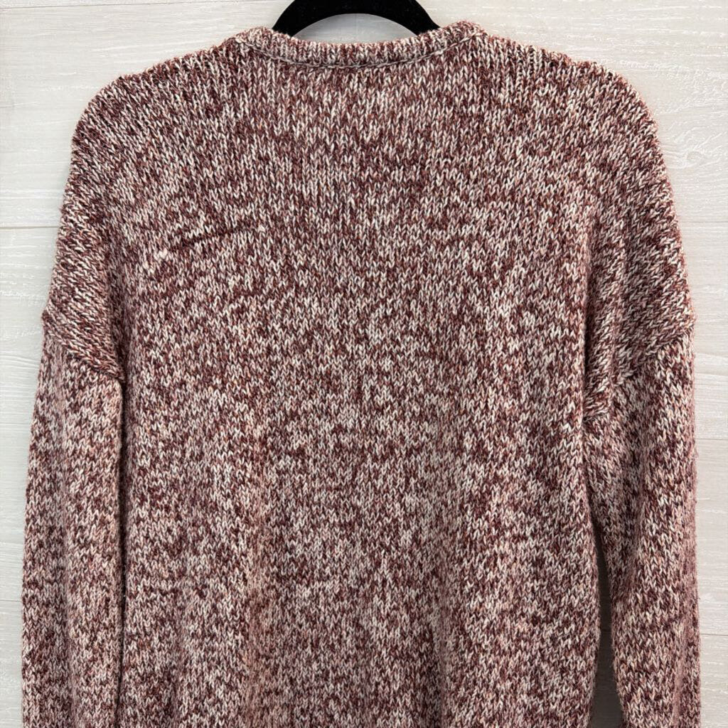 Brown/Mauve Cardigan Sweater Large