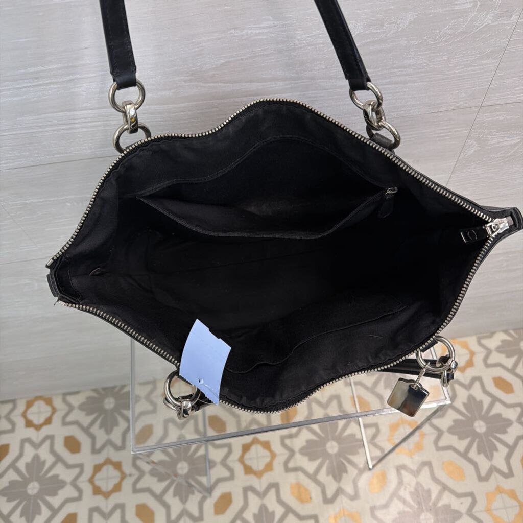 Coach Tulip Brown/Gold Print Large Tote