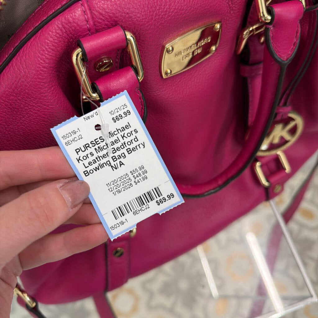 Michael Kors Leather Bedford Bowling Bag