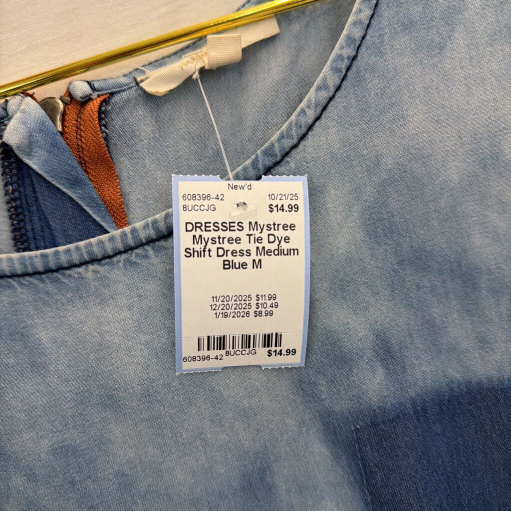Mystree Tie Dye Shift Dress Medium