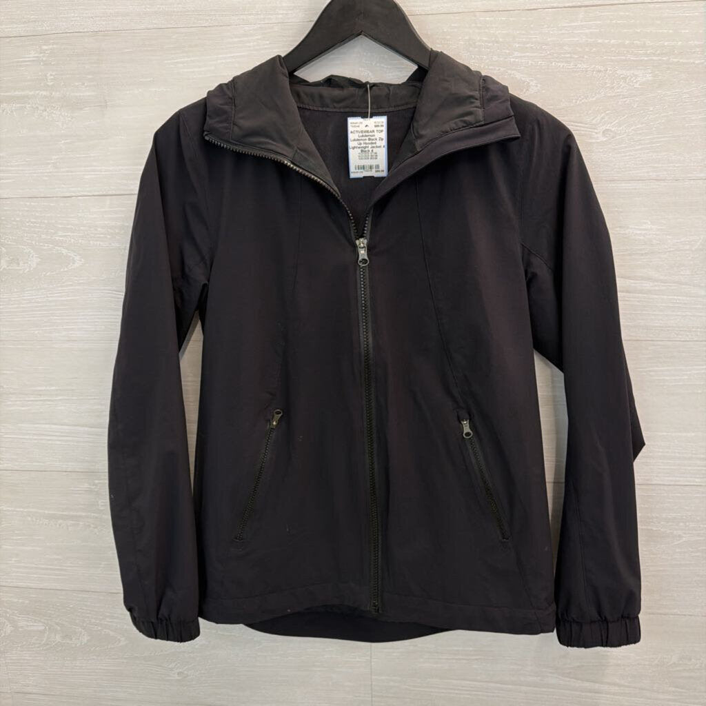 Lululemon Black Zip Up Hooded Lightweight Jacket 4