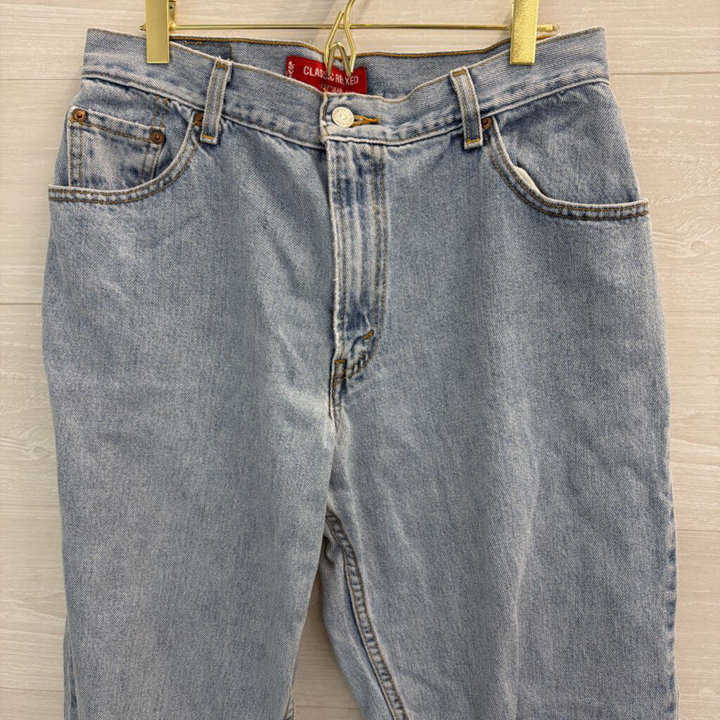 Levi Light Wash Classic Relaxed 550 Jeans 12 Long