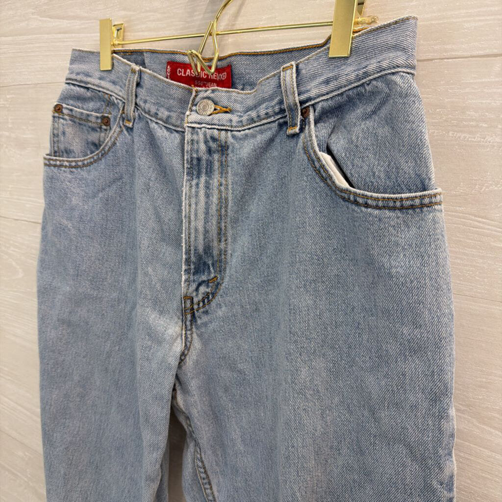 Levi Light Wash Classic Relaxed 550 Jeans 12 Long