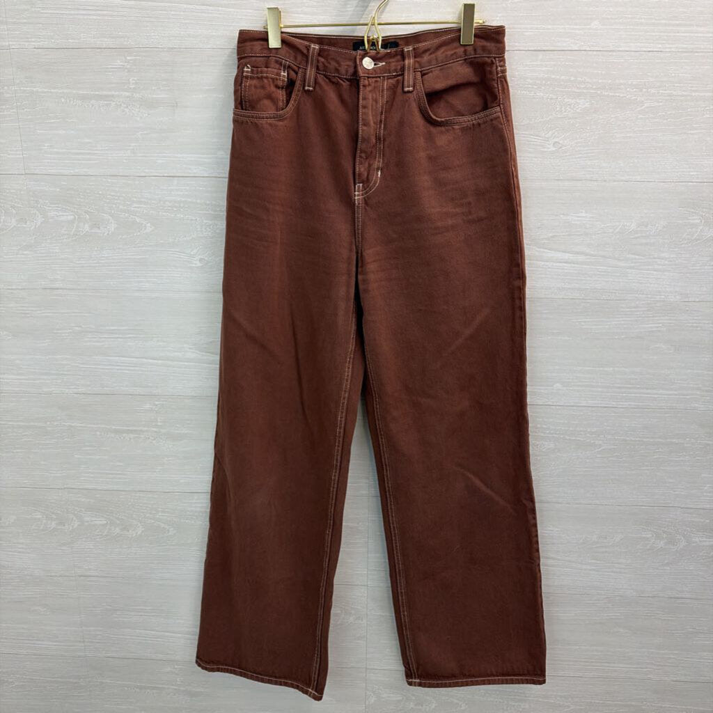 Just Black Denim Brown Denim Wide Leg Jeans 27