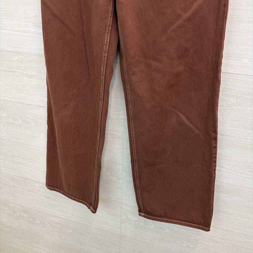 Just Black Denim Brown Denim Wide Leg Jeans 27
