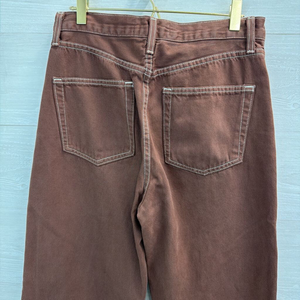 Just Black Denim Brown Denim Wide Leg Jeans 27