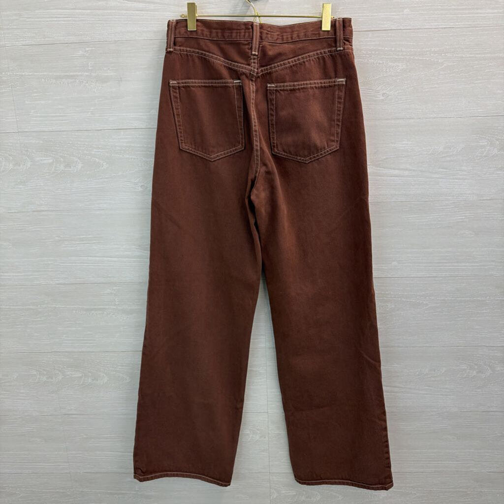 Just Black Denim Brown Denim Wide Leg Jeans 27
