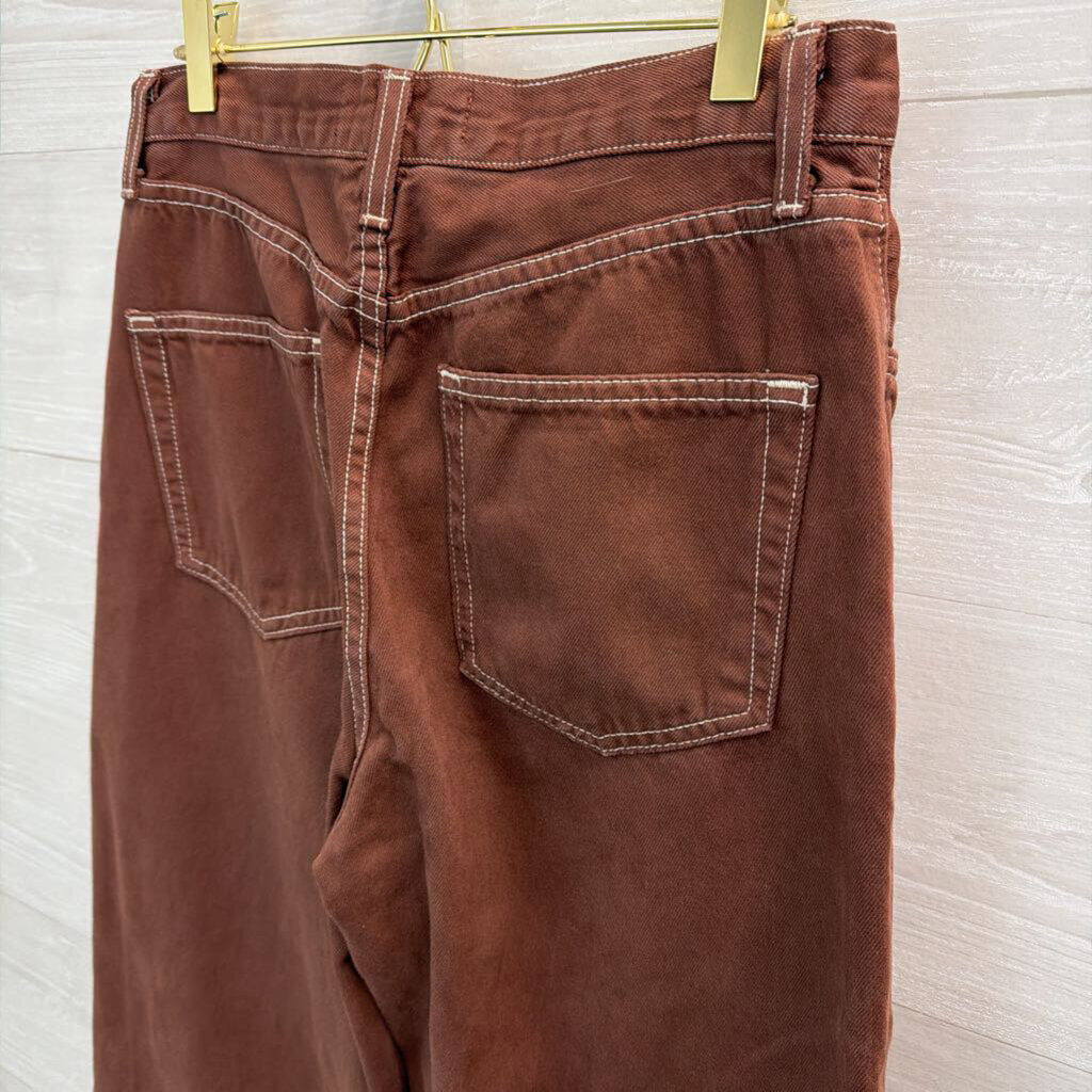Just Black Denim Brown Denim Wide Leg Jeans 27