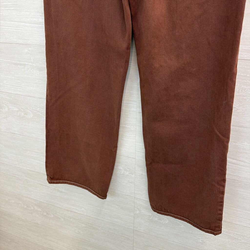 Just Black Denim Brown Denim Wide Leg Jeans 27